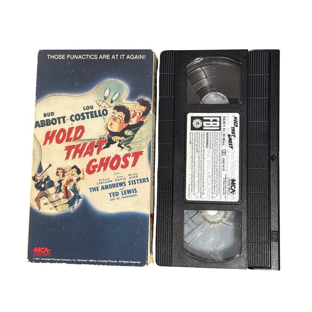 Hold That Ghost VHS MCA 1988 Abbott Costello Vintage Horror